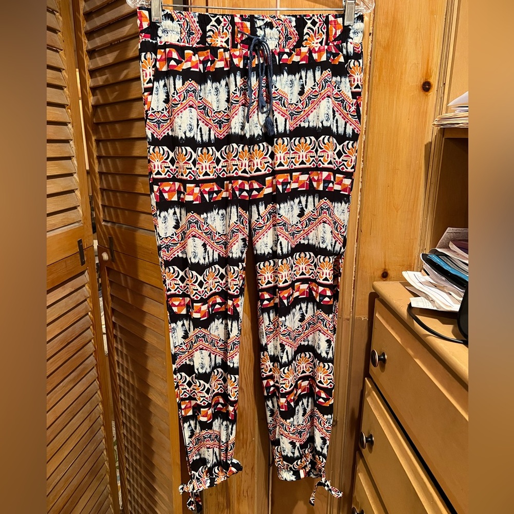 Jack By Bb Dakota Patterned Pants With Elastic Wa… - image 1